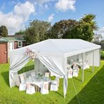 Devoko 10’x30′ Outdoor Party Tent, Heavy Duty Canopy Event Wedding Tent for Parties Backyard Patio, White